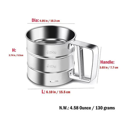 Flour Sifter Stainless Steel – Double Layer