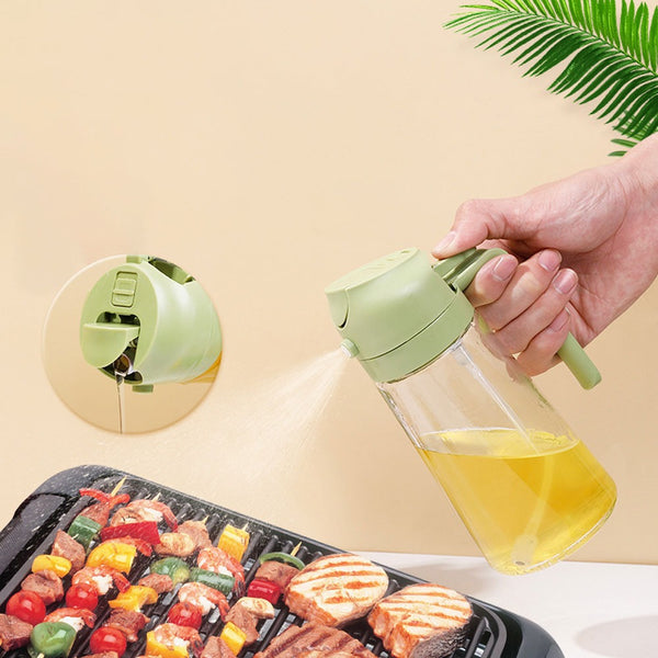 2 In 1 Oil Sprayer Bottle Kitchen
