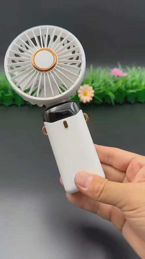 Rechargeable Hand Fan with LED Display
